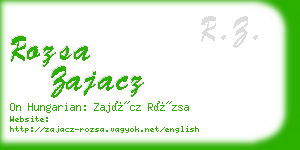 rozsa zajacz business card